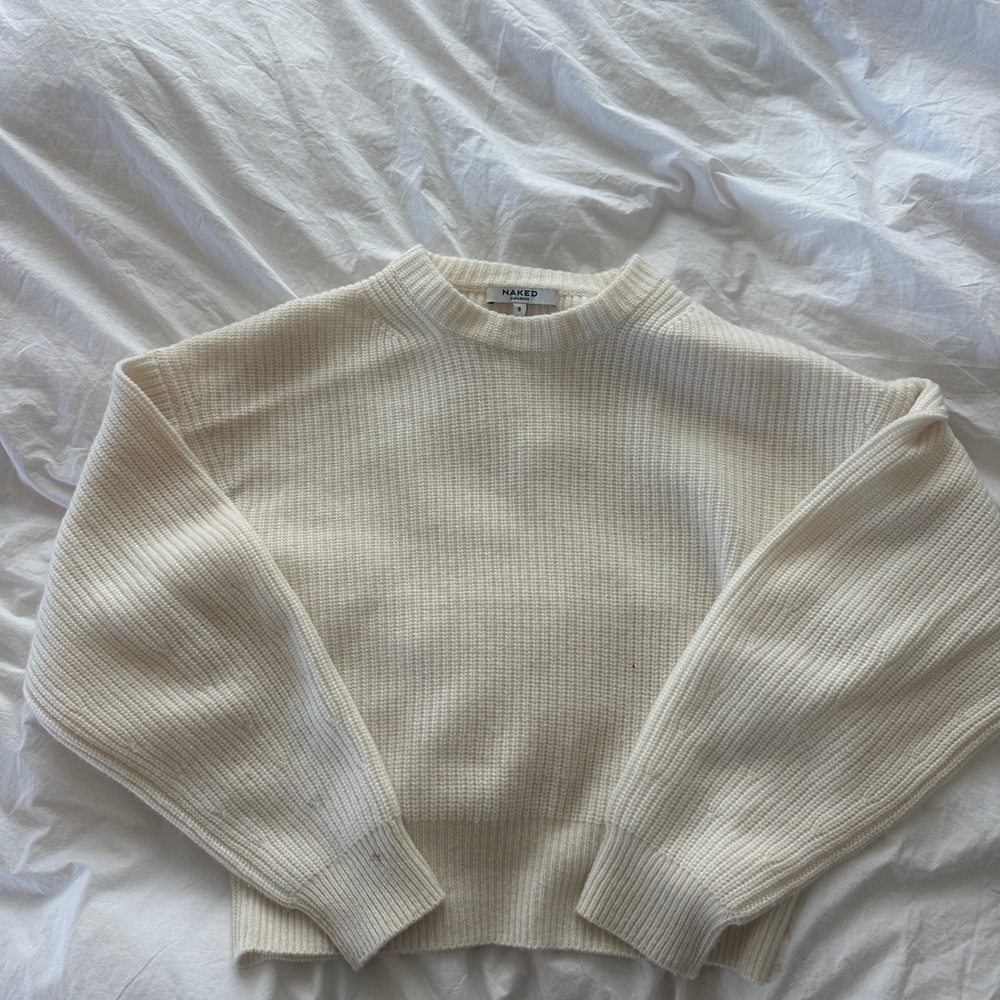 NakedCashmere Cream Crew Neck Sweater